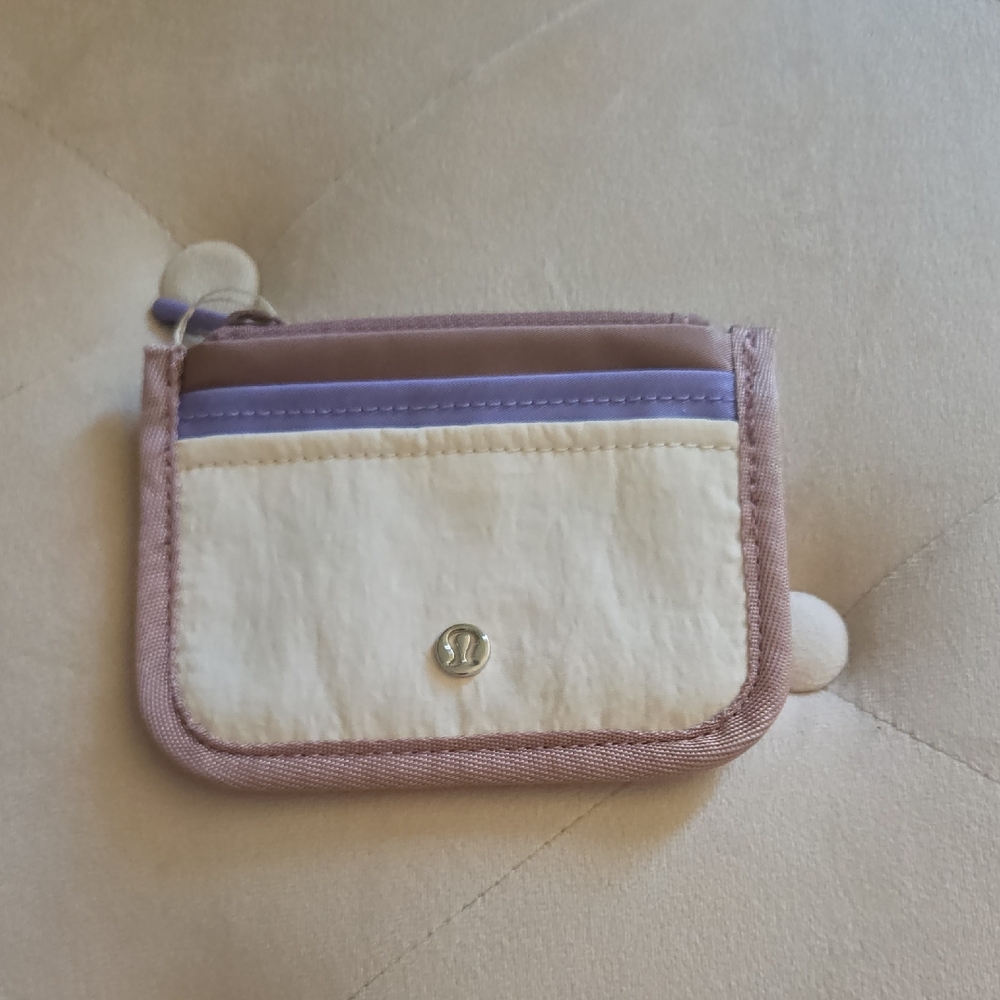 Lululemon Purple and White Card Holder